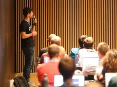 A photo of Luciano Mammino talking at a conference