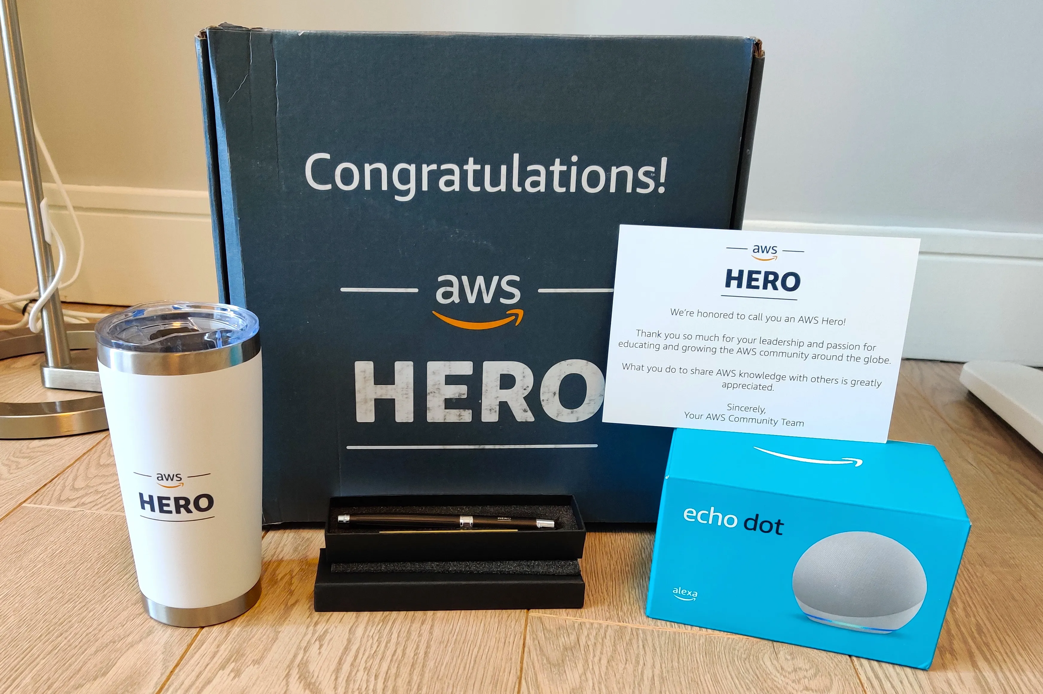 SWAG you receive after you become an AWS Hero