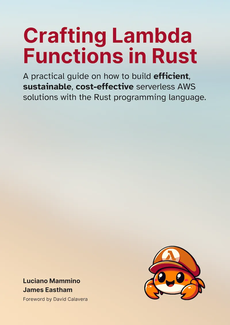 The cover of the book Crafting Lambda Functions in Rust