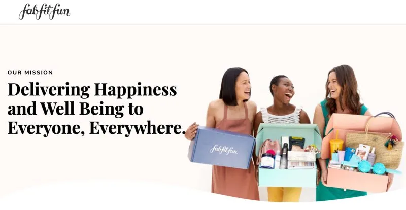 Fabfitfun is delivering happiness and well being to everyione everywhere