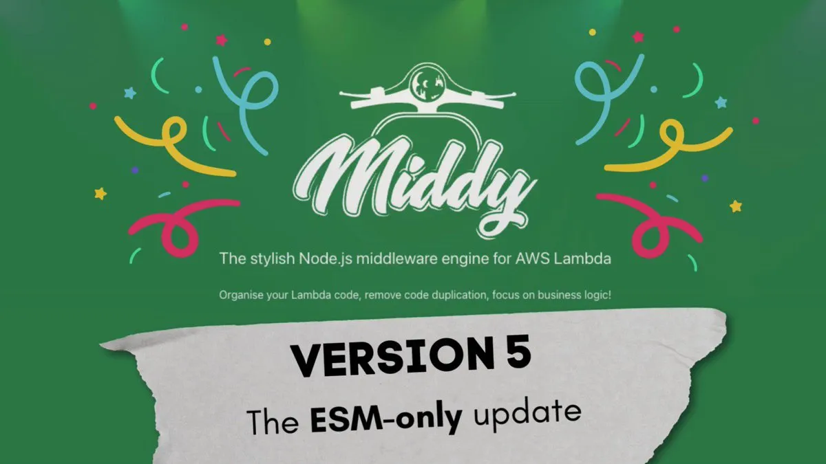Middy v5.0 release banner