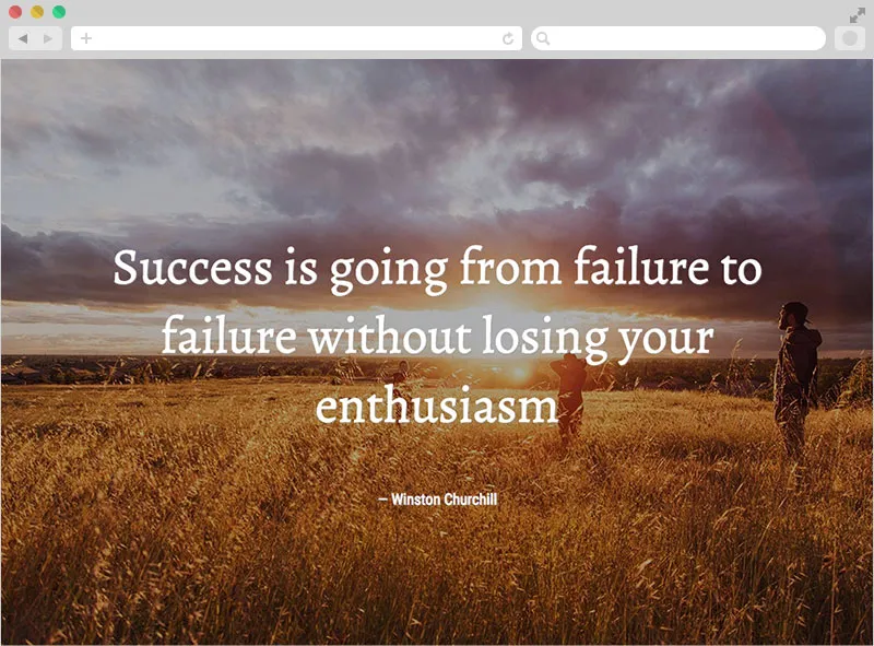 Motivational quotes Lumen Php app screenshot