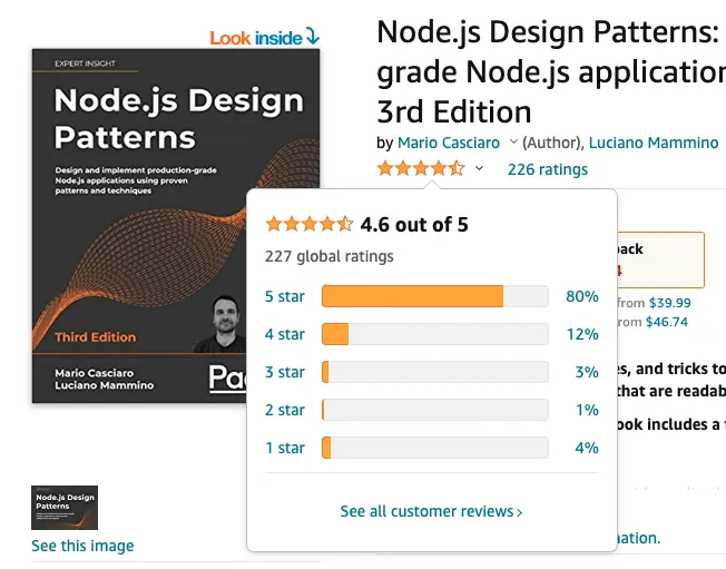 Reviews for Node.js Design Patterns on Amazon.com