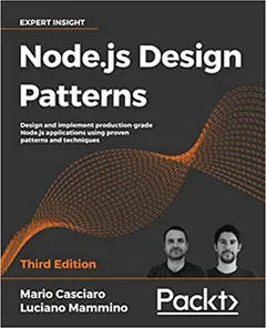 Node.js design patterns book cover