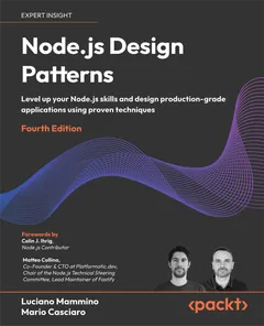 Node.js design patterns book cover