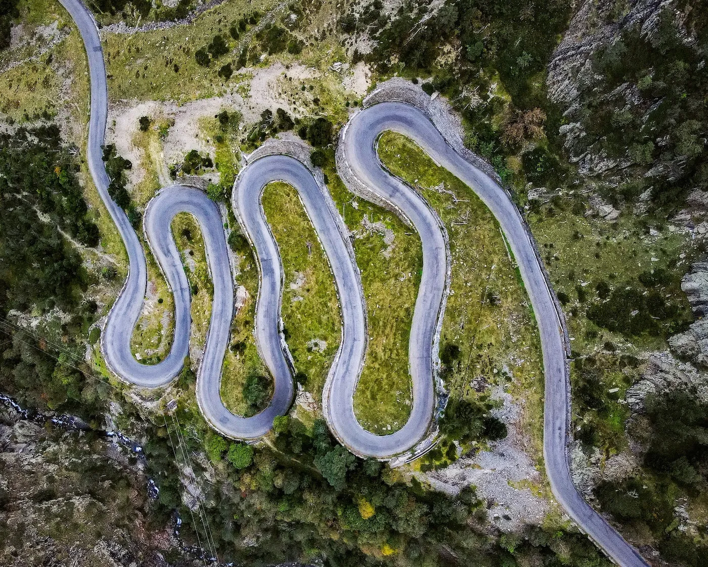 A contorted mountain road representing an ideal path to success